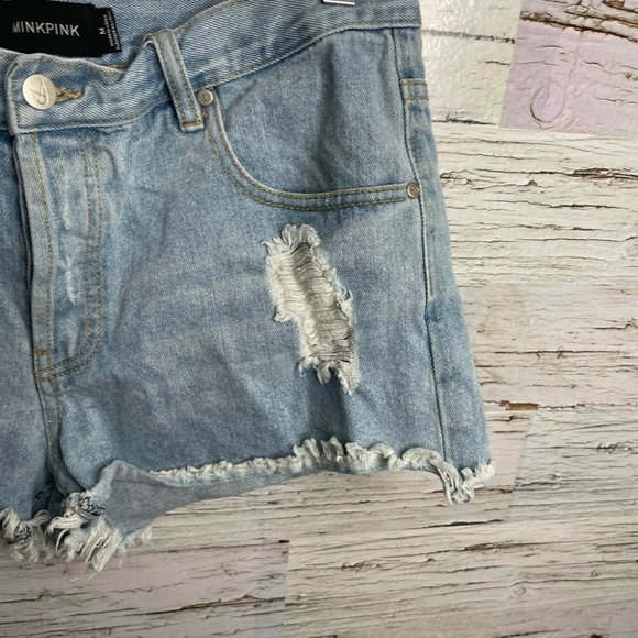Minkpink jean denim shorts size medium - Picture 3 of 12